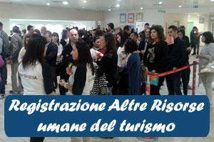 Registrazione profilo altre risorse umane del turismo